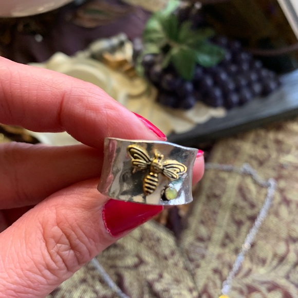 Jewelry - BEAUTIFUL BEE 0.5" Turkish handmade 925 silver Ring